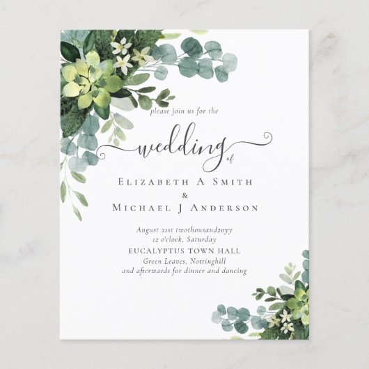 BUDGET Eucalyptus greenery Wedding (Voorkant)