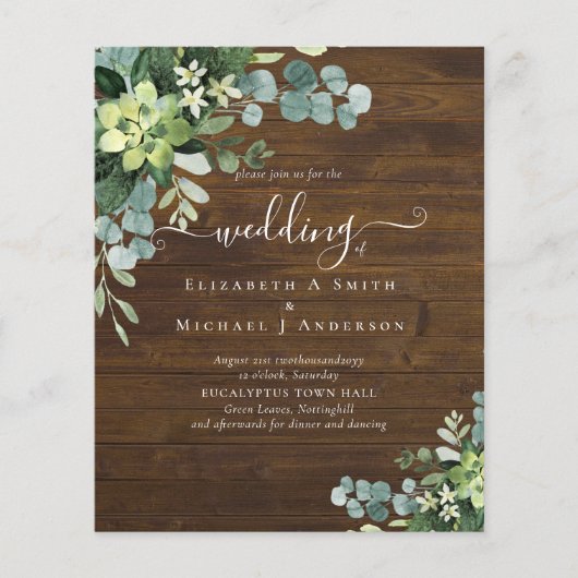 BUDGET Eucalyptus Greenery Wedding (Voorkant)
