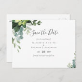 BUDGET Eucalyptus greenery Wedding Briefkaart (Voorkant / Achterkant)