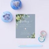 BUDGET Eucalyptus greenery Wedding Flyer (Enkel)