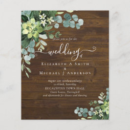 BUDGET Eucalyptus Greenery Wedding Flyer