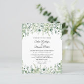 Budget Eucalyptus Greenery Wedding Flyer (Staand voorkant)