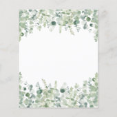 Budget Eucalyptus Greenery Wedding Flyer (Achterkant)