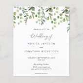 Budget Eucalyptus Greenery Wedding Flyer (Voorkant)