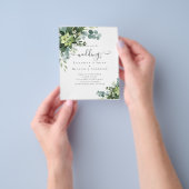 BUDGET Eucalyptus Greenery Wedding Flyer (Hand)