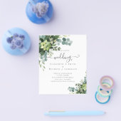 BUDGET Eucalyptus Greenery Wedding Flyer (Enkel)