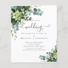 BUDGET Eucalyptus Greenery Wedding Flyer