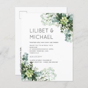 BUDGET Eucalyptus Greenery Wedding Foliage Briefkaart