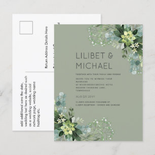 BUDGET Eucalyptus Greenery Wedding Foliage Briefkaart