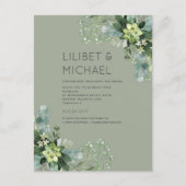 BUDGET Eucalyptus Greenery Wedding Foliage Briefkaart (Voorkant)