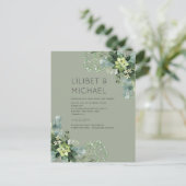 BUDGET Eucalyptus Greenery Wedding Foliage Briefkaart (Staand voorkant)