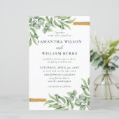Budget Eucalyptus Greenery Wedding Invitation (Staand voorkant)