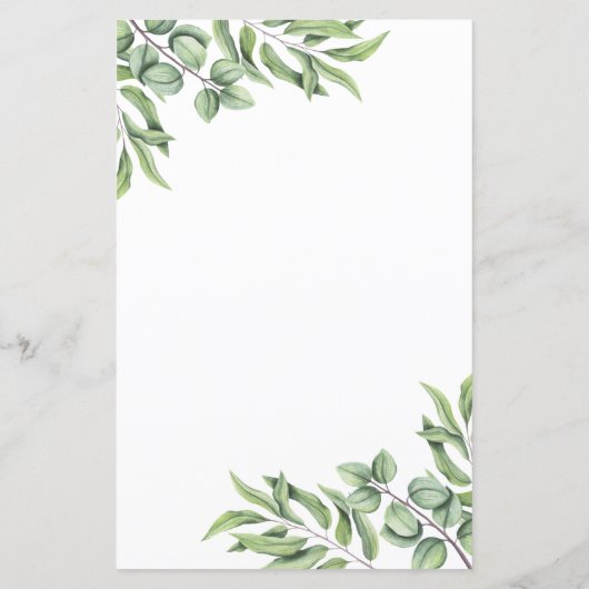 Budget Eucalyptus Greenery Wedding Invitation (Achterkant)