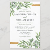 Budget Eucalyptus Greenery Wedding Invitation (Voorkant)