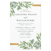 Budget Eucalyptus Greenery Wedding Invitation