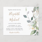 Budget Eucalyptus Greenery Wedding Invitation (Voorkant)