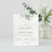 Budget Eucalyptus Greenery Wedding Invitation (Staand voorkant)