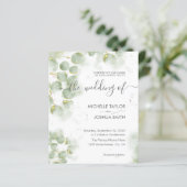 Budget Eucalyptus Greenery Wedding Invitation (Staand voorkant)