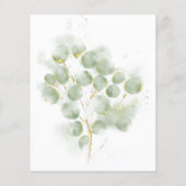 Budget Eucalyptus Greenery Wedding Invitation (Achterkant)