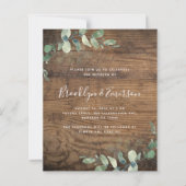 Budget Eucalyptus Greenery Wedding Invitation (Voorkant)