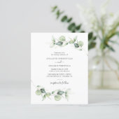 Budget Eucalyptus Greenery Wedding Invitation (Staand voorkant)