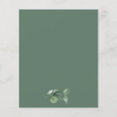 Budget Eucalyptus Greenery Wedding Invitation (Achterkant)