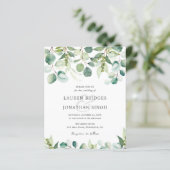 Budget Eucalyptus Greenery Wedding Invitation (Staand voorkant)
