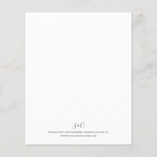 Budget Eucalyptus Greenery Wedding Invitation (Achterkant)