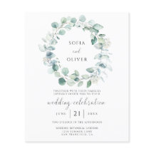 Budget Eucalyptus Greenery Wedding Invitation