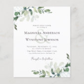 Budget Eucalyptus Greenery Wedding Invitation (Voorkant)