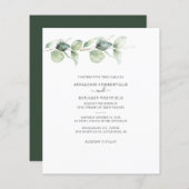 Budget Eucalyptus Greenery Wedding Invitation (Voorkant / Achterkant)