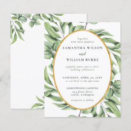 Budget Eucalyptus Greenery Wedding Invitation