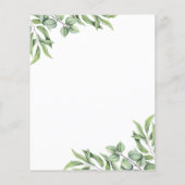 Budget Eucalyptus Greenery Wedding Invitation (Achterkant)