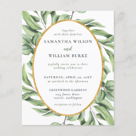 Budget Eucalyptus Greenery Wedding Invitation