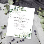 Budget Eucalyptus Greenery Wedding Invitation<br><div class="desc">Deze mooie trouwuitnodigingen zijn de perfecte manier om vrienden en familie te laten weten dat ze uitgenodigd zijn om je te helpen je speciale dag te vieren. Ze zijn chic, modern en het beste van alles wat ze uit ons budget van trouwbenodigdheden halen, zodat ze de bank niet zullen breken...</div>