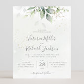 Budget Eucalyptus Greenery Wedding Invitation