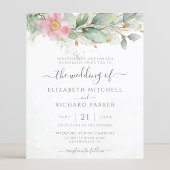 Budget Eucalyptus Greenery Wedding Invitation