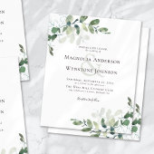 Budget Eucalyptus Greenery Wedding Invitation