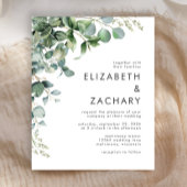 Budget Eucalyptus Greenery Wedding Invitation