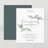 Budget Eucalyptus Greenery Wedding Invitation (Voorkant / Achterkant)