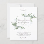 Budget Eucalyptus Greenery Wedding Invitation (Voorkant)