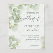 Budget Eucalyptus Greenery Wedding Invitation (Voorkant)