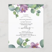 Budget Eucalyptus Greenery Wedding Invitation (Voorkant)