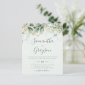 Budget Eucalyptus Greenery Wedding Invitation (Staand voorkant)