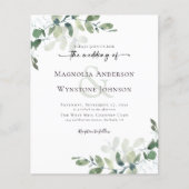 Budget Eucalyptus Greenery Wedding Invitation (Voorkant)