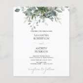 Budget Eucalyptus Greenery Wedding Invitation (Voorkant)
