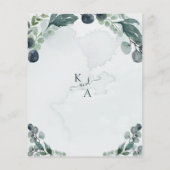 Budget Eucalyptus Greenery Wedding Invitation (Achterkant)