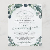 Budget Eucalyptus Greenery Wedding Invitation (Voorkant)