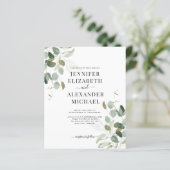 Budget Eucalyptus Greenery Wedding Invitation (Staand voorkant)