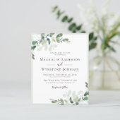 Budget Eucalyptus Greenery Wedding Invitation (Staand voorkant)